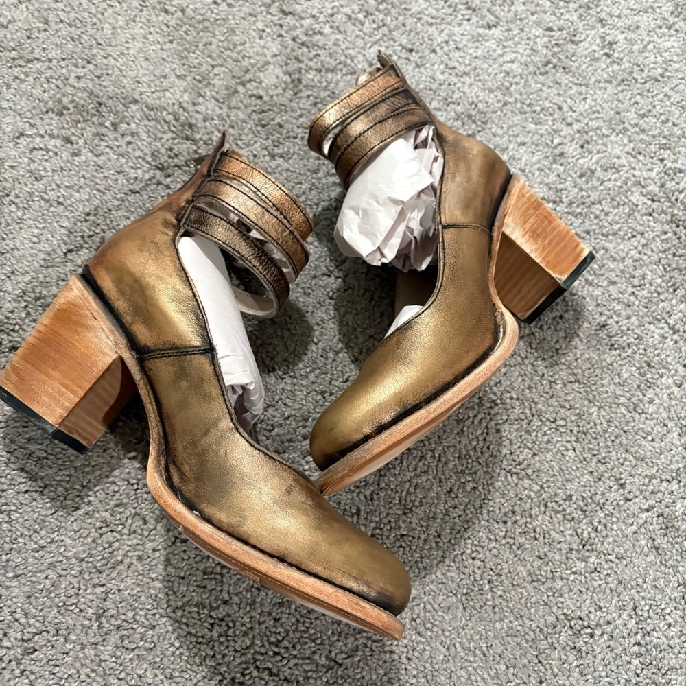 Freebird New In Box Randi Leather Buckles Shoes In Bronze Size 11 RARE Color - Picture 16 of 16
